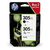 HP 305XL schwarz + CMY